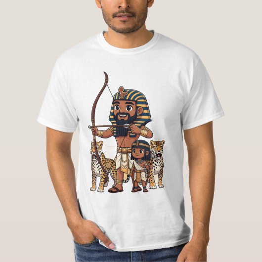 Ancient Egyptian Hunt with Leopards T-Shirt (Vorderseite)