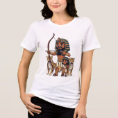 Ancient Egyptian Hunt with Leopards Tri-Blend Shirt (Vorderseite)