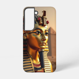 Ancient Egyptian King Tut Gold Mask with Pyramids Samsung Galaxy Hülle