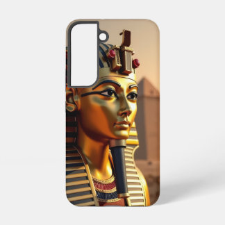 Ancient Egyptian King Tut Gold Mask with Pyramids Samsung Galaxy Hülle