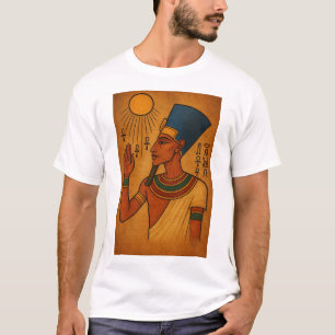 Ancient Egyptian Pharaoh Akhenaten Sun Worship Art T-Shirt
