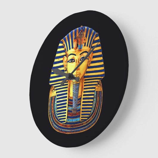 Ancient Egyptian Pharaoh King Tutankhamun Große Wanduhr (Winkel)