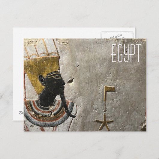 Ancient Egyptian Pharaoh Postcard Postkarte (Vorne/Hinten)