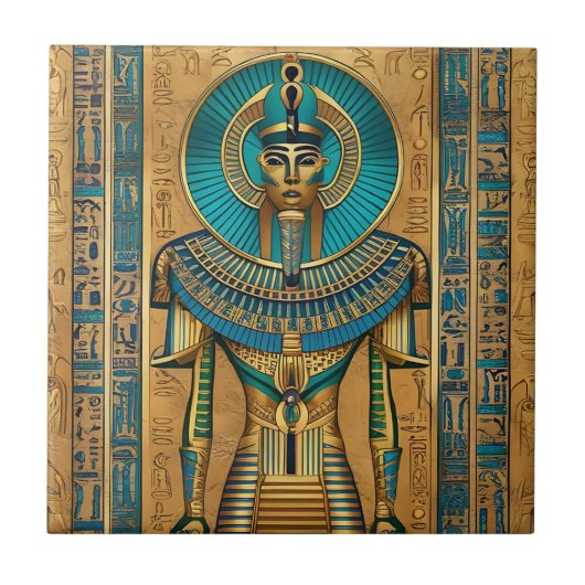 Ancient Egyptian Pharaoh Tile Fliese (Vorderseite)