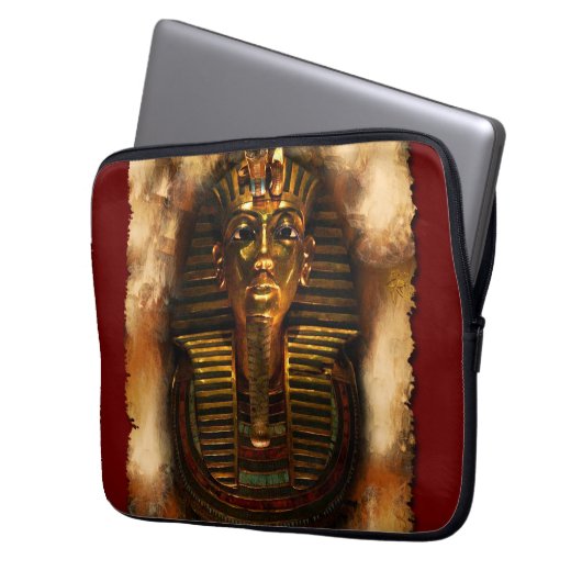Ancient Egyptian Pharaoh Tutankhamun Laptop Sleeve (Vorderseite Links)