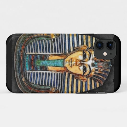 Ancient Egyptian Pharaoh Tutankhamun Phone Case (Rückseite (Horizontal))
