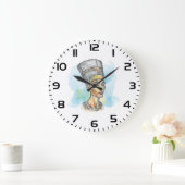 Ancient Egyptian Queen Nefertiti Bust Sketch Große Wanduhr (Zuhause)