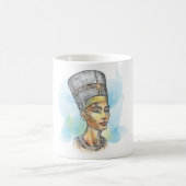Ancient Egyptian Queen Nefertiti Bust Sketch Kaffeetasse (Mittel)