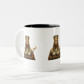 Ancient Egyptian Royalty Mug – Whimsical Pharaoh D Zweifarbige Tasse (Vorderseite Links)