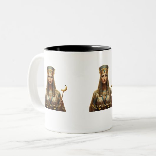Ancient Egyptian Royalty Mug – Whimsical Pharaoh D Zweifarbige Tasse (Vorderseite Links)