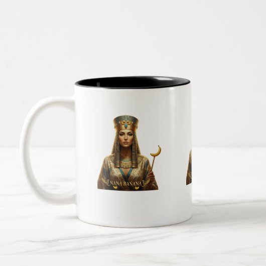 Ancient Egyptian Royalty Mug – Whimsical Pharaoh D Zweifarbige Tasse (Links)