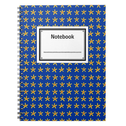 Ancient Egyptian Style Star Pattern - Navy Notizblock (Vorderseite)