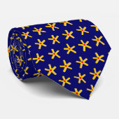 Ancient Egyptian Style Star Pattern V2 - Dark Blue Krawatte (Gerollt)