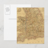 Ancient English Map Postkarte (Vorne/Hinten)