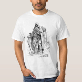 Ancient European Stone Guardian with Ritual Axe T-Shirt