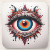 ANCIENT FANTASY BLUE IRIS EYEBALL GETRÄNKEUNTERSETZER (Vorderseite)