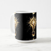 Ancient Fantasy Key with Magical Light – Radiant E Kaffeetasse (Vorderseite Links)