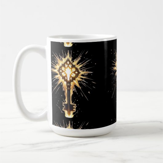 Ancient Fantasy Key with Magical Light – Radiant E Kaffeetasse (Links)