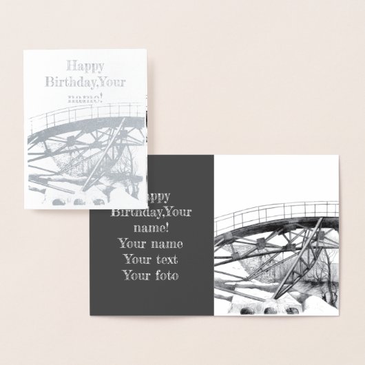 Ancient Footbridge pencilart Monochrome Folienkarte (Anzeige)