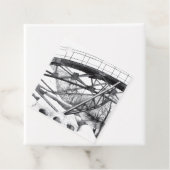 Ancient Footbridge pencilart Monochrome Geschenkanhänger (Beispiel)