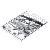 Ancient Footbridge pencilart Monochrome Notizblock (Linke Seite)