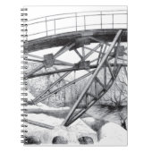 Ancient Footbridge pencilart Monochrome Notizblock (Vorderseite)
