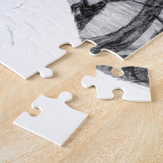 Ancient Footbridge pencilart Monochrome Puzzle (Seite)