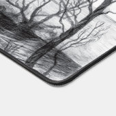 Ancient Footbridge pencilart Monochrome Schreibtischunterlage (Ecke)