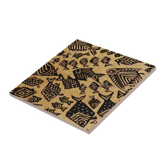 Ancient Fossil Fish Fliese (Seite)