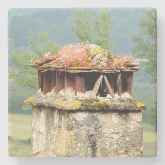 Ancient French Chimney Marble Stone Untersetzer (Vorderseite)