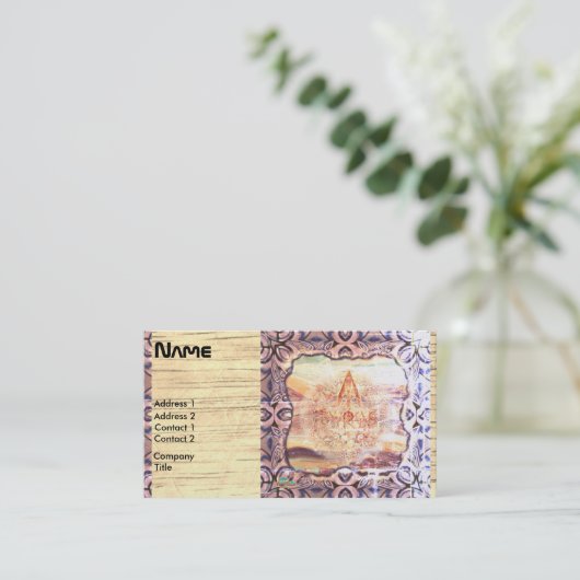 Ancient Future Ungewöhnliches Design Visitenkarte (Stehend Vorderseite)