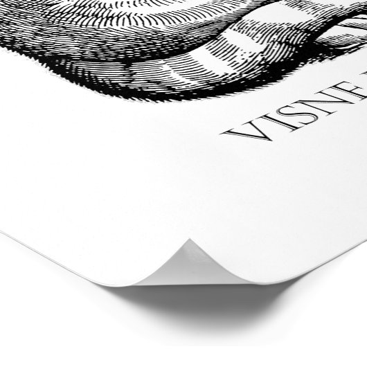 Ancient Fuzzy Cat Poster (Ecke)