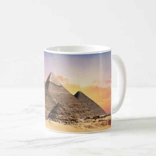 Ancient Giza Pyramids at Sunset - Classic Ceramic  Kaffeetasse (VorderseiteRechts)