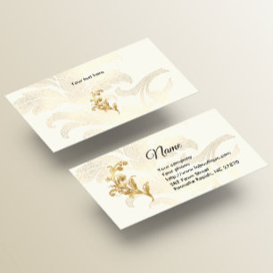 Ancient Gold Embellishs Business Card Visitenkarte