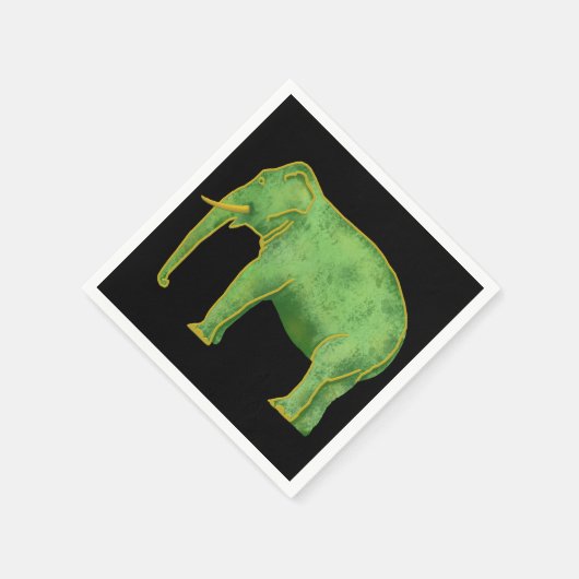 Ancient Gold und Jade Elephant Serviette (Ecke)