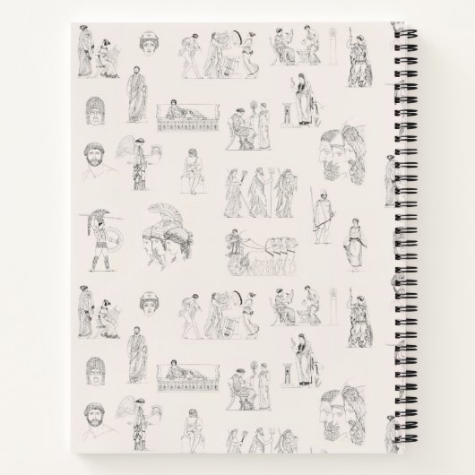Ancient Greece Classical Greek History Pattern Notizblock (Rückseite)