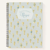 Ancient Greece Dusty Blue White Vases Recipe Notizblock (Vorderseite)