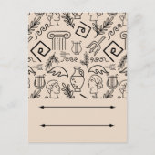 Ancient Greece Line Art Pattern Postkarte (Vorderseite)
