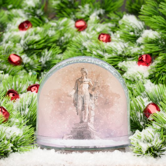 Ancient Greek Apollo Statue Snow Globe – Classical Schneekugeln (Weihnachten)
