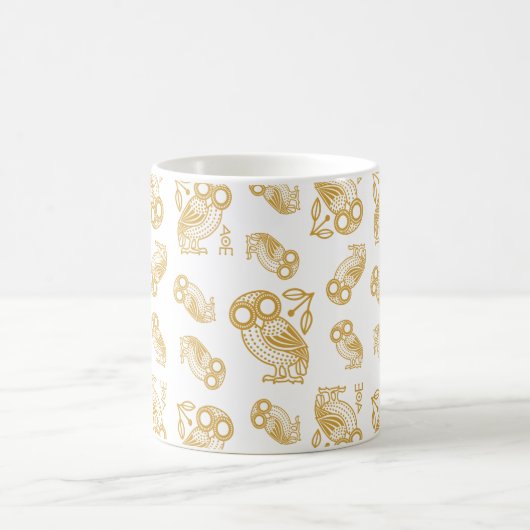 Ancient Greek Athenian Owl Pattern  Kaffeetasse (Mittel)