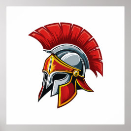 Ancient Greek Corinthian helmet Poster