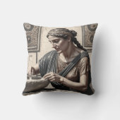 Ancient Greek Mosaic Woman Pillow Home Decor Kissen (Rückseite)