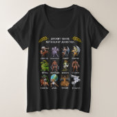 Ancient Greek Mythology Monsters Große Größe T-Shirt (Design vorne)