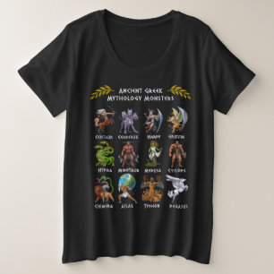 Ancient Greek Mythology Monsters Große Größe T-Shirt