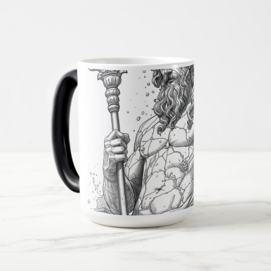 Ancient Greek Poseidon Stone Statue Graphic Verwandlungstasse (Vorderseite Links)