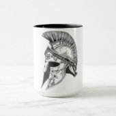Ancient Greek Spartan Helmet Warrior Art Tasse (Zentrum)