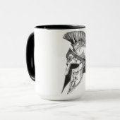 Ancient Greek Spartan Helmet Warrior Art Tasse (Vorderseite Links)