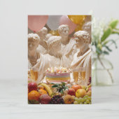 Ancient Greek Statue “Another Year Older” Einladung (Stehend Vorderseite)