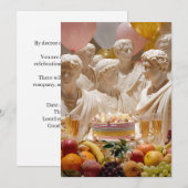 Ancient Greek Statue “Another Year Older” Einladung (Vorne/Hinten)