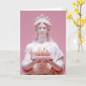 Ancient Greek Statue Funny Birthday Card Karte (Gelbe Blume)